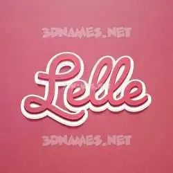 lelle in Red Scribble style - 3D name wallpaper