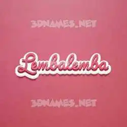 lembalemba in Red Scribble style - 3D name wallpaper