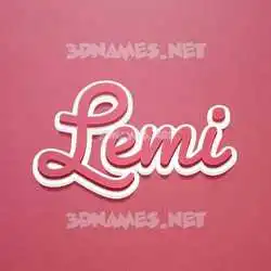lemi in Red Scribble style - 3D name wallpaper