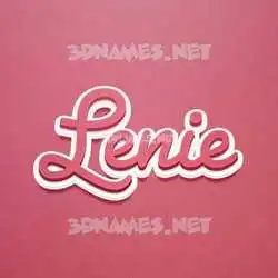 lenie in Red Scribble style - 3D name wallpaper