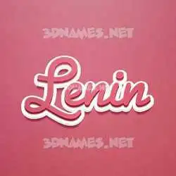 lenin in Red Scribble style - 3D name wallpaper