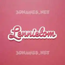 lennietom in Red Scribble style - 3D name wallpaper