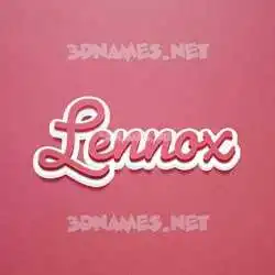 lennox in Red Scribble style - 3D name wallpaper