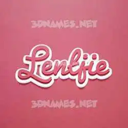 lentjie in Red Scribble style - 3D name wallpaper