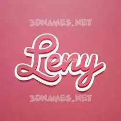 leny in Red Scribble style - 3D name wallpaper