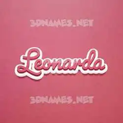 leonarda in Red Scribble style - 3D name wallpaper