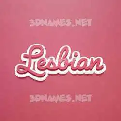 lesbian in Red Scribble style - 3D name wallpaper
