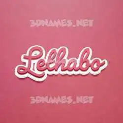 lethabo in Red Scribble style - 3D name wallpaper