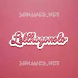 letlhogonolo in Red Scribble style - 3D name wallpaper
