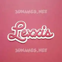 lexxis in Red Scribble style - 3D name wallpaper