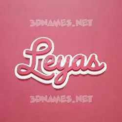leyas in Red Scribble style - 3D name wallpaper