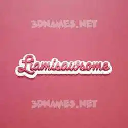 liamisawsome in Red Scribble style - 3D name wallpaper