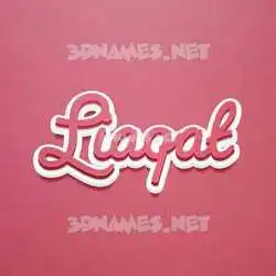 liaqat in Red Scribble style - 3D name wallpaper