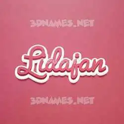 lidajan in Red Scribble style - 3D name wallpaper