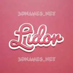 lidor in Red Scribble style - 3D name wallpaper