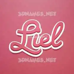 liel in Red Scribble style - 3D name wallpaper