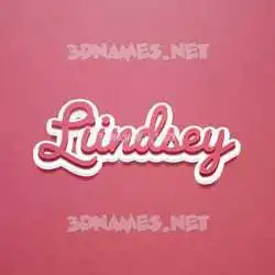 liindsey in Red Scribble style - 3D name wallpaper