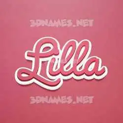 lilla in Red Scribble style - 3D name wallpaper
