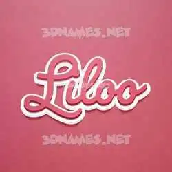 liloo in Red Scribble style - 3D name wallpaper