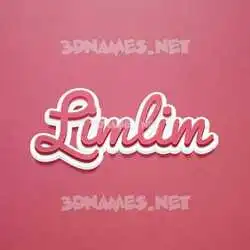 limlim in Red Scribble style - 3D name wallpaper