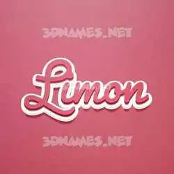 limon in Red Scribble style - 3D name wallpaper