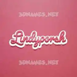 lindyporsh in Red Scribble style - 3D name wallpaper