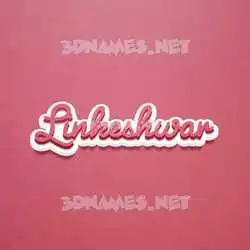 linkeshwar in Red Scribble style - 3D name wallpaper