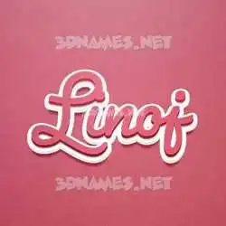 linoj in Red Scribble style - 3D name wallpaper