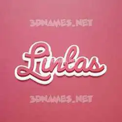 lintas in Red Scribble style - 3D name wallpaper
