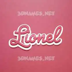 lionel in Red Scribble style - 3D name wallpaper