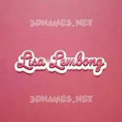 lisa lembong in Red Scribble style - 3D name wallpaper