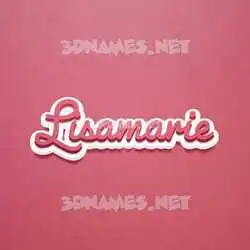 lisamarie in Red Scribble style - 3D name wallpaper