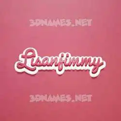 lisanjimmy in Red Scribble style - 3D name wallpaper