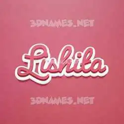 lishita in Red Scribble style - 3D name wallpaper