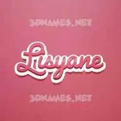 lisyane in Red Scribble style - 3D name wallpaper