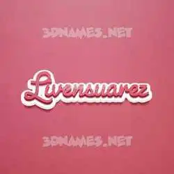 livensuarez in Red Scribble style - 3D name wallpaper