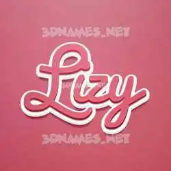 lizy in Red Scribble style - 3D name wallpaper