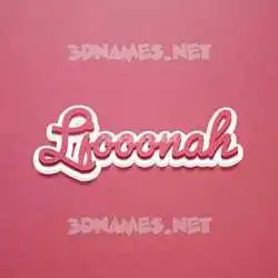 ljooonah in Red Scribble style - 3D name wallpaper