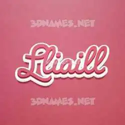 lliaill in Red Scribble style - 3D name wallpaper