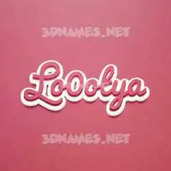 lo0otya in Red Scribble style - 3D name wallpaper