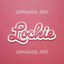 lockie in Red Scribble style - 3D name wallpaper