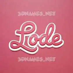 lode in Red Scribble style - 3D name wallpaper