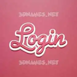 login in Red Scribble style - 3D name wallpaper