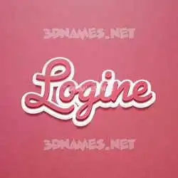 logine in Red Scribble style - 3D name wallpaper