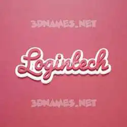 logintech in Red Scribble style - 3D name wallpaper