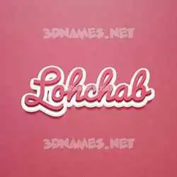 lohchab in Red Scribble style - 3D name wallpaper