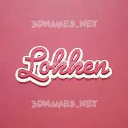 lokken in Red Scribble style - 3D name wallpaper