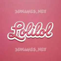 lolilol in Red Scribble style - 3D name wallpaper