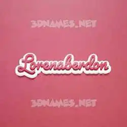 lorenaberdon in Red Scribble style - 3D name wallpaper