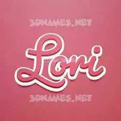 lori in Red Scribble style - 3D name wallpaper